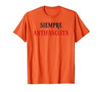 Siempre Antifascista Resist Anti Fascism Fight Pro Democracy Camiseta, Hombre, Naranja, S