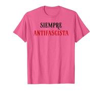 Siempre Antifascista Resist Anti Fascism Fight Pro Democracy Camiseta, Hombre, Rosa Jaspeado, M