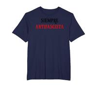 Siempre Antifascista Resist Anti Fascism Fight Pro Democracy Camiseta, Hombre Tallas Grandes, Azul Marino, 6X Alto