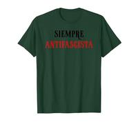 Siempre Antifascista Resist Anti Fascism Fight Pro Democracy Camiseta, Hombre, Verde Bosque, XXL