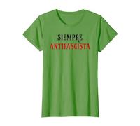 Siempre Antifascista Resist Anti Fascism Fight Pro Democracy Camiseta, Mujer, Hierba, S