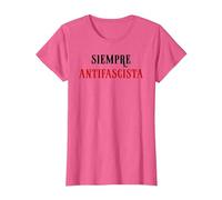 Siempre Antifascista Resist Anti Fascism Fight Pro Democracy Camiseta, Mujer, Rosa Jaspeado, 3XL