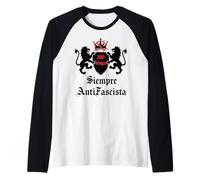 Siempre Antifascista Resist Anti Fascism US No Kings Protest Camiseta Manga Raglan