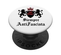Siempre Antifascista Resist Anti Fascism US No Kings Protest PopSockets PopGrip Adhesivo