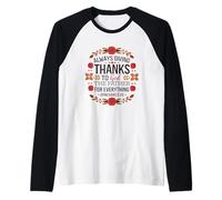 Siempre Dando Gracias a Dios Padre por Todo Camiseta Manga Raglan