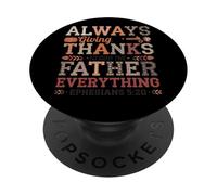 Siempre Dando Gracias a Dios Padre Todo PopSockets PopGrip Adhesivo