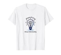 Siempre en la Tarea Siempre entendiendo la Bombilla Cerebral Camiseta, Hombre, Blanco, XL