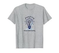 Siempre en la Tarea Siempre entendiendo la Bombilla Cerebral Camiseta, Hombre, Gris Jaspeado, S