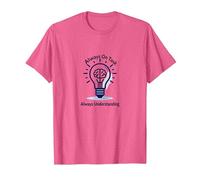 Siempre en la Tarea Siempre entendiendo la Bombilla Cerebral Camiseta, Hombre, Rosa Jaspeado, XXL