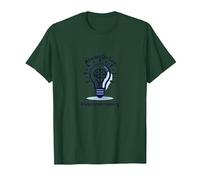 Siempre en la Tarea Siempre entendiendo la Bombilla Cerebral Camiseta, Hombre, Verde Bosque, M