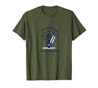 Siempre en la Tarea Siempre entendiendo la Bombilla Cerebral Camiseta, Hombre, Verde Oliva, XXL