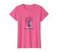 Siempre en la Tarea Siempre entendiendo la Bombilla Cerebral Camiseta, Mujer, Rosa Jaspeado, 3XL