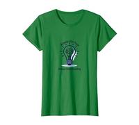 Siempre en la Tarea Siempre entendiendo la Bombilla Cerebral Camiseta, Mujer, Verde Kelly, 3XL