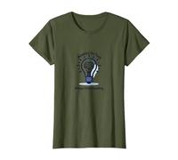 Siempre en la Tarea Siempre entendiendo la Bombilla Cerebral Camiseta, Mujer, Verde Oliva, XS