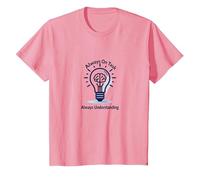 Siempre en la Tarea Siempre entendiendo la Bombilla Cerebral Camiseta, Niños, Rosado, 3 años