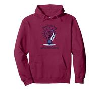 Siempre en la Tarea Siempre entendiendo la Bombilla Cerebral Sudadera con Capucha, Unisex para Adultos, Granate, L