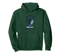Siempre en la Tarea Siempre entendiendo la Bombilla Cerebral Sudadera con Capucha, Unisex para Adultos, Verde Bosque, L