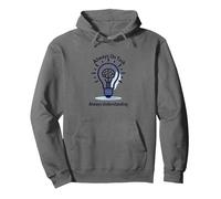 Siempre en la Tarea Siempre entendiendo la Bombilla Cerebral Sudadera con Capucha, Unisex para Adultos, Asfalto, L