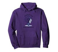 Siempre en la Tarea Siempre entendiendo la Bombilla Cerebral Sudadera con Capucha, Unisex para Adultos, Morado, M