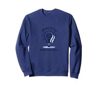 Siempre en la Tarea Siempre entendiendo la Bombilla Cerebral Sudadera, Unisex para Adultos, Azul Marino, L