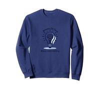 Siempre en la Tarea Siempre entendiendo la Bombilla Cerebral Sudadera, Unisex para Adultos, Azul Marino, XL