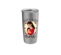 Siempre en mi corazón - Amo a mamá Vaso térmico de acero inoxidable de doble pared