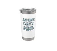 Siempre en mi mente, jefe, dinero en mi mente, obtener dinero, ajetreo Vaso térmico de acero inoxidable de doble pared
