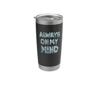 Siempre en mi mente, jefe, dinero en mi mente, obtener dinero, ajetreo Vaso térmico de acero inoxidable de doble pared