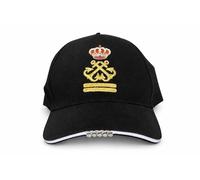 Siempre en tu mano Gorra luz led Negra Bordado Patrón de Yate.