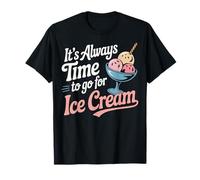 Siempre es Hora de los Helados Retro Postre Lover Foodie Camiseta