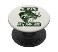 Siempre Estoy sacudiendo mi caña Divertido Maestro de Pesca PopSockets PopGrip Adhesivo