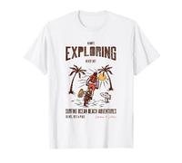 Siempre explorando el Surf en la Playa del océano (gráfico de Palmeras) Camiseta