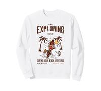 Siempre explorando el Surf en la Playa del océano (gráfico de Palmeras) Sudadera