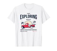 Siempre explorando fogata océano al Aire Libre (gráfico de Vida en la Playa) Camiseta