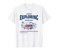 Siempre explorando fogata océano al Aire Libre (gráfico de Vida en la Playa) Camiseta