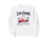 Siempre explorando fogata océano al Aire Libre (gráfico de Vida en la Playa) Sudadera