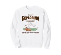 Siempre explorando fogata océano al Aire Libre (gráfico de Vida en la Playa) Sudadera