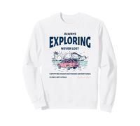 Siempre explorando fogata océano al Aire Libre (gráfico de Vida en la Playa) Sudadera