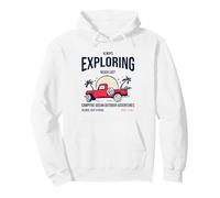 Siempre explorando fogata océano al Aire Libre (gráfico de Vida en la Playa) Sudadera con Capucha