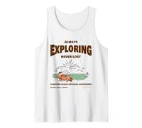 Siempre explorando Nunca perdido fogata océano Aventura al Aire Libre Camiseta sin Mangas