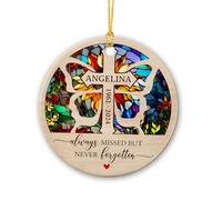 Siempre Extrañado Pero Nunca Olvidado Decoración Navideña para Colgar con Cuerda Decoraciones De Árbol Decorativas Decoracion Navidad para Bodas Festival Mochila