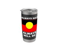 Siempre fue, siempre será la bandera aborigen, tierra de Australia Vaso térmico de acero inoxidable de doble pared