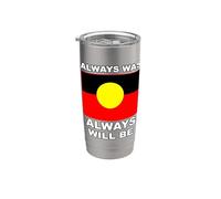 Siempre fue, siempre será la bandera aborigen, tierra de Australia Vaso térmico de acero inoxidable de doble pared