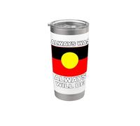 Siempre fue, siempre será la bandera aborigen, tierra de Australia Vaso térmico de acero inoxidable de doble pared
