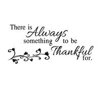 Siempre hay algo por lo que estar agradecido - Calcoman a de vinilo negro puro con citas y letras separadas para decoraci n del hogar, arte, letr