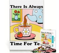 Siempre Hay Tiempo para el té Rompecabezas de 1000 Piezas para Adolescentes Juguete para ejercitar la Mente Juego en Grupo Corte de precisión Regalo Ideal para Festivales 50x75cm