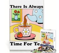 Siempre Hay Tiempo para el té Rompecabezas para Adultos de 1000 Piezas Mejora la Memoria Diversión Relajante Corte Regalo Original 38x52cm