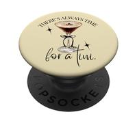 Siempre Hay Tiempo para un Tini Espresso Martini Time Vintage PopSockets PopGrip Adhesivo
