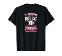 Siempre he Sido tu Mayor Fan de béisbol mamá Camiseta gráfica económica, Hombre, Negro, S