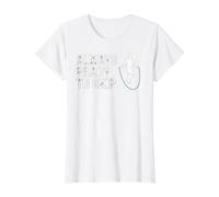 Siempre Listo para Saltar Camiseta gráfica económica, Mujer, Blanco, L